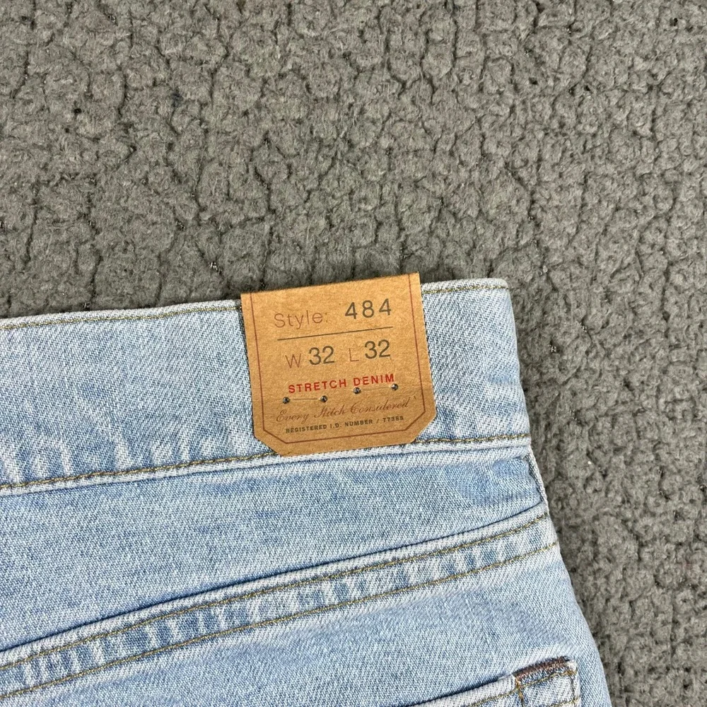 J.Crew 484 Slim Fit Stretch Denim Jeans Light Wash Blue Mens 32x32 BO849